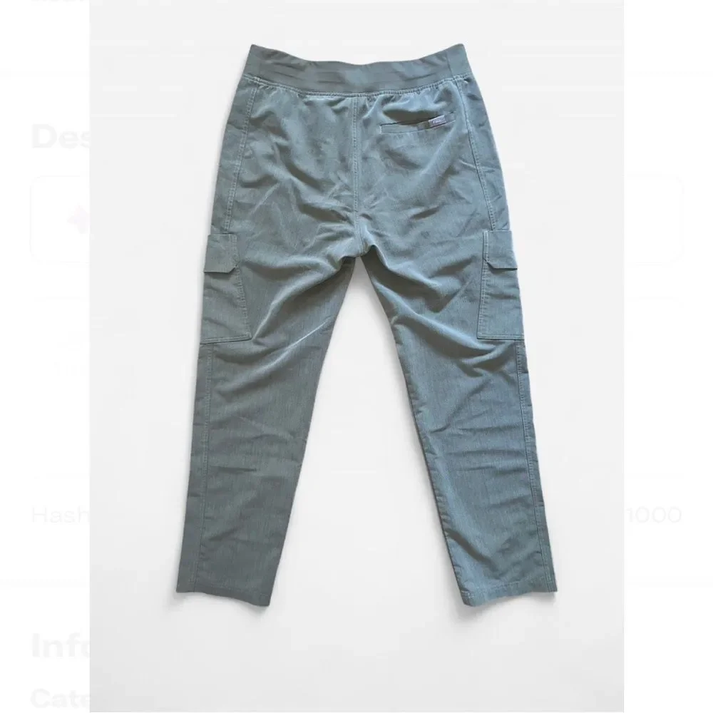 Figs Men's Axim Cargo Scrub Pants Heathered Olive size M
